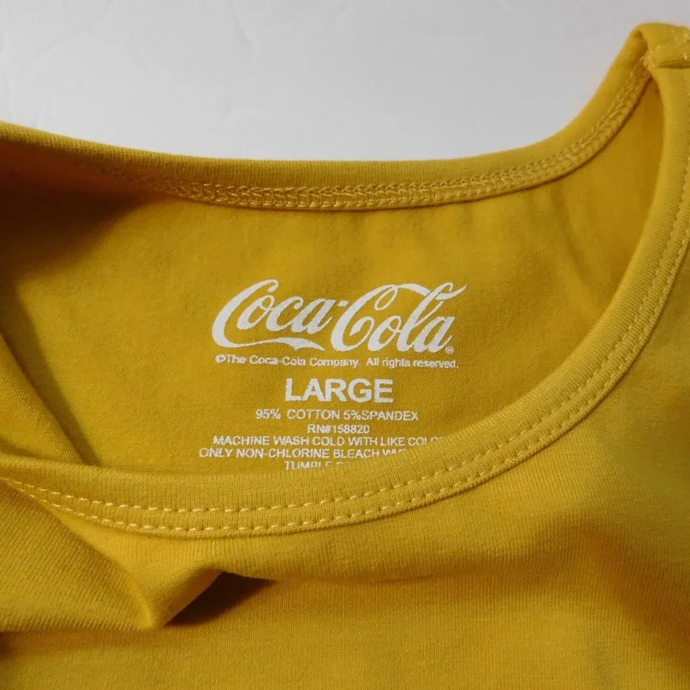 Coca-Cola Sport Tank Top Gold Color Large NEW